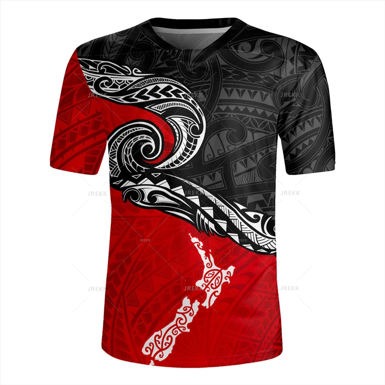 thumbnail image 1 of Camiseta de rugby de Nueva Zelanda con estampado 3D de la bandera de Silver Fern, camisetas de cuello en V, camisetas de Nueva Zelanda con cuello en V, camisetas geniales de manga corta para hombre, 1 of 5