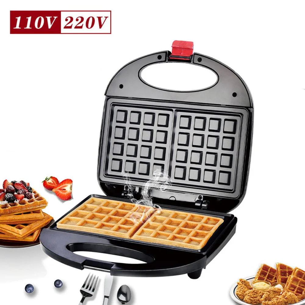 Electric Waffle Makers 3 Minutes Cooking Non-Stick Grilling or Sandwich Plates Multifunction Kitchen Oven Breakfast Machine multifunction kitchen microwave oven shelf heating layered steaming food tray rack holder organizer tool accessory dish rack