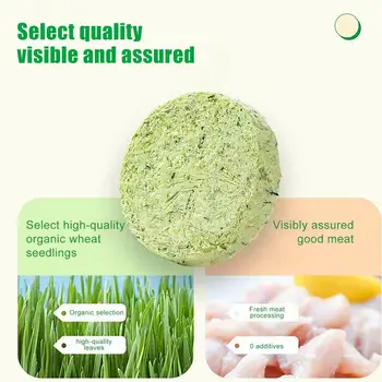 Cat Grass Treats Dried Chew Kitten Biscuits Snacks Toy Freeze Dried Cat Teeth Cleaning Grass Treats for Pet Kitten of Any Age 3