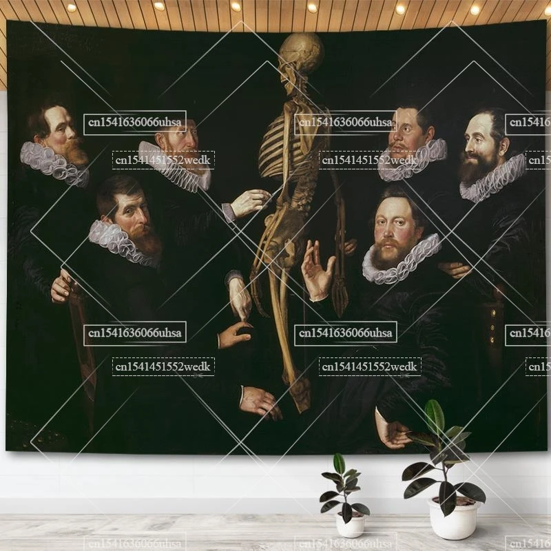 

Николаз элиасзун Pickenoy, урок остеологии доктора S. Эстетический гобелен Egbertsz, украшение для комнаты, постеры для спальни