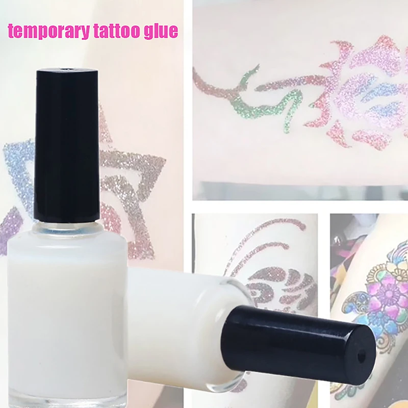2Bottles Glitter Tattoo Body Glue Fashion Painted White Glue Body Adhesive For Temporary Glitter Tattoos Nail Art Tattoo tattoo sticker temporary tattoos makeup stickers