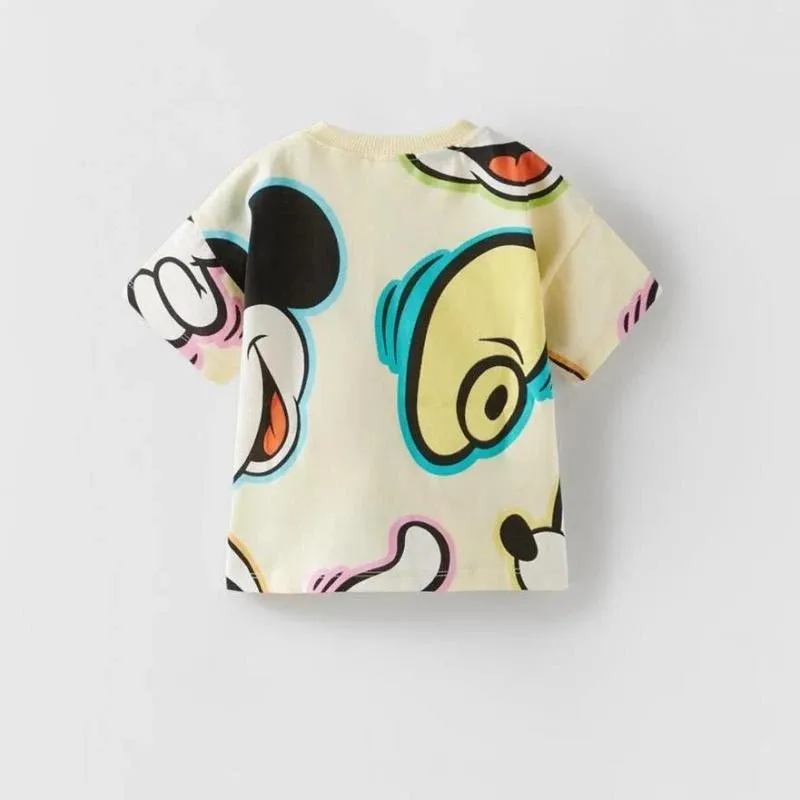 Disney Mickey Mouse T-shirts For Kids Babies Summer Wear 9m-6t