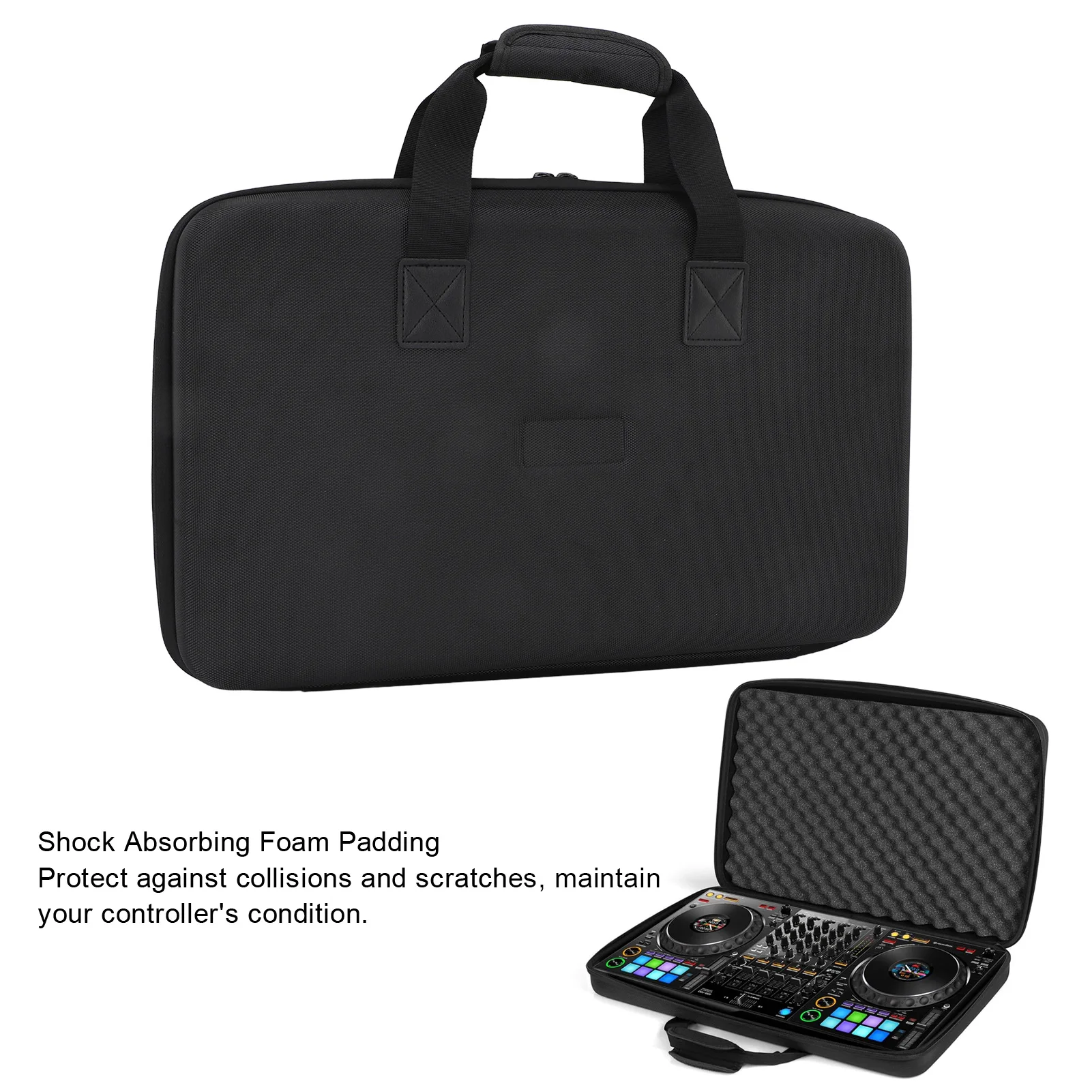 DJ Controller Case High Visibility Lining Double Metal  Padded DJ Controller Bag for Pioneer DDJ-RB 2 Channel Controller