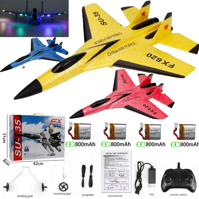 Fx-620 Su-35 Rc Avião De Controle Remoto 2.4g Controle Remoto Lutador Hobby  Avião Planador Epp Espuma Brinquedos Rc Avião Crianças Presente - Aviões De  Radiocontrole - AliExpress