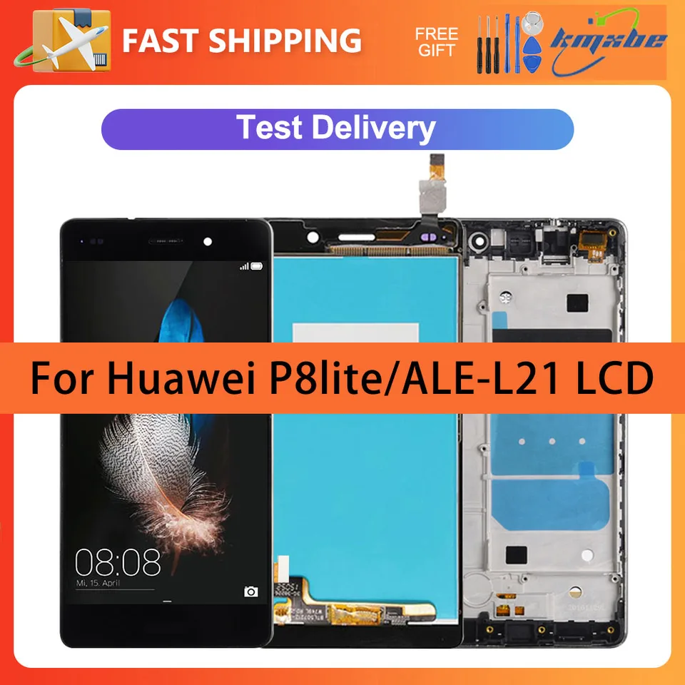 Vitre Tactile Dorée Pour Huawei P8 Lite ALE-L21 - Neuf, écran De Remplacement