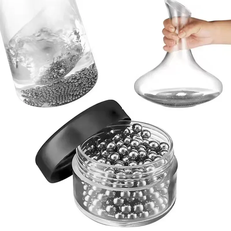 Wine Glass Cleaning Tool 200Pcs 4mm Glass Bottle Cleaning Ball Pellets Stainless Steel Bead