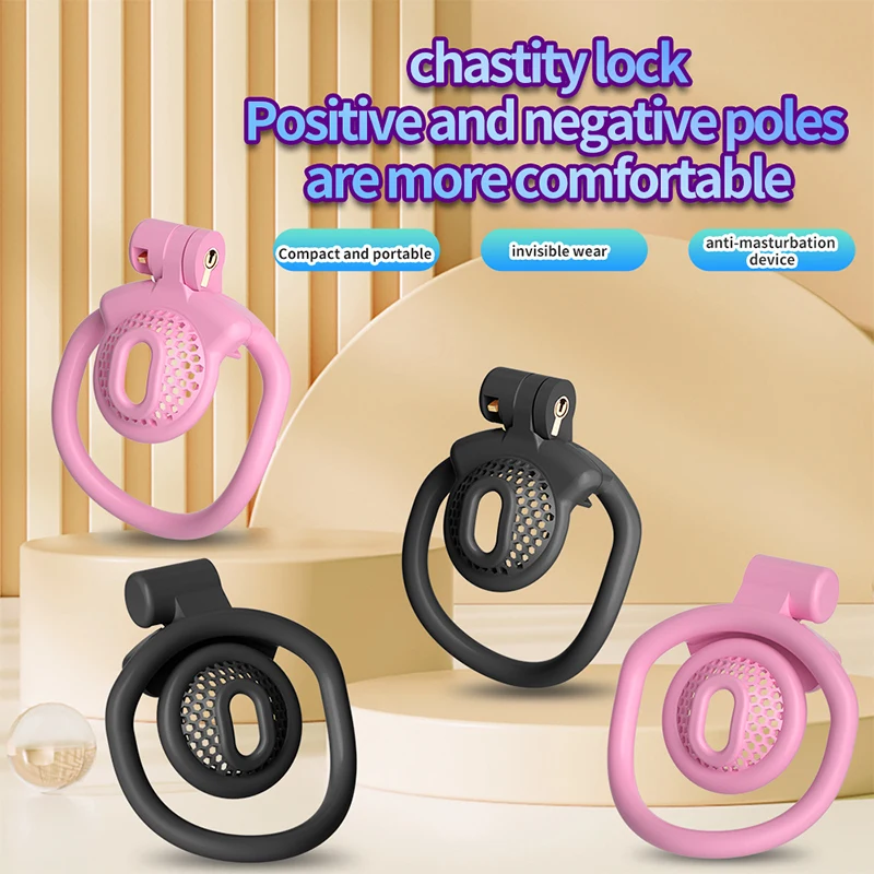 Penis chastity cage,chastity lock sex toy,chastity cage accessory Detachable Adjustable Snap Ring ABS Men's CB Cock Cage SM Plastic Urethral Lock