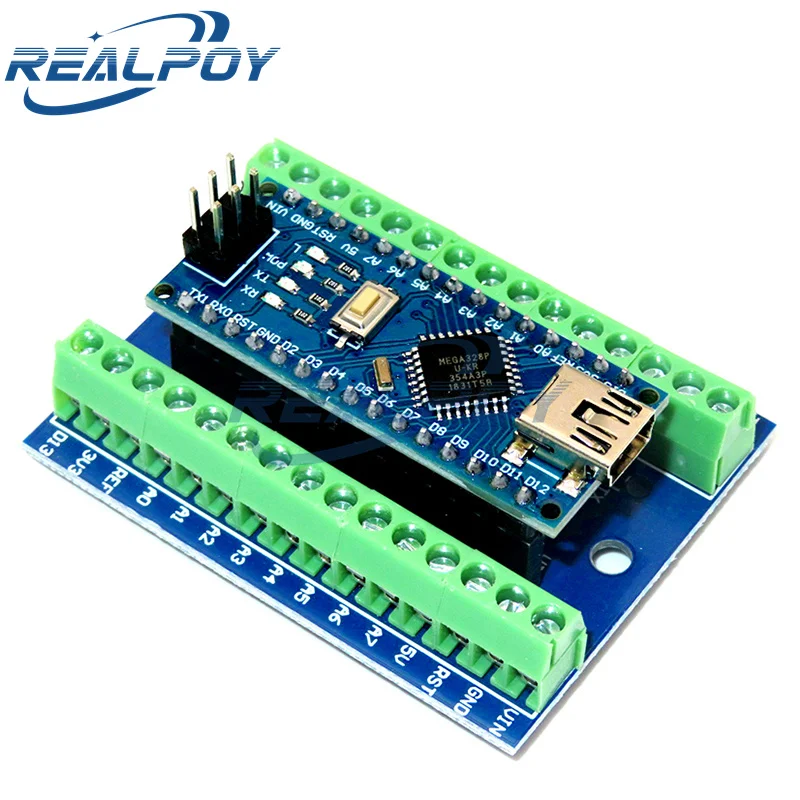NANOV3.03.0ControllerTerminalAdapterExpansionBoardSimpleExtensionPlateForArduinoAVRATMEGA328P-AliExpress