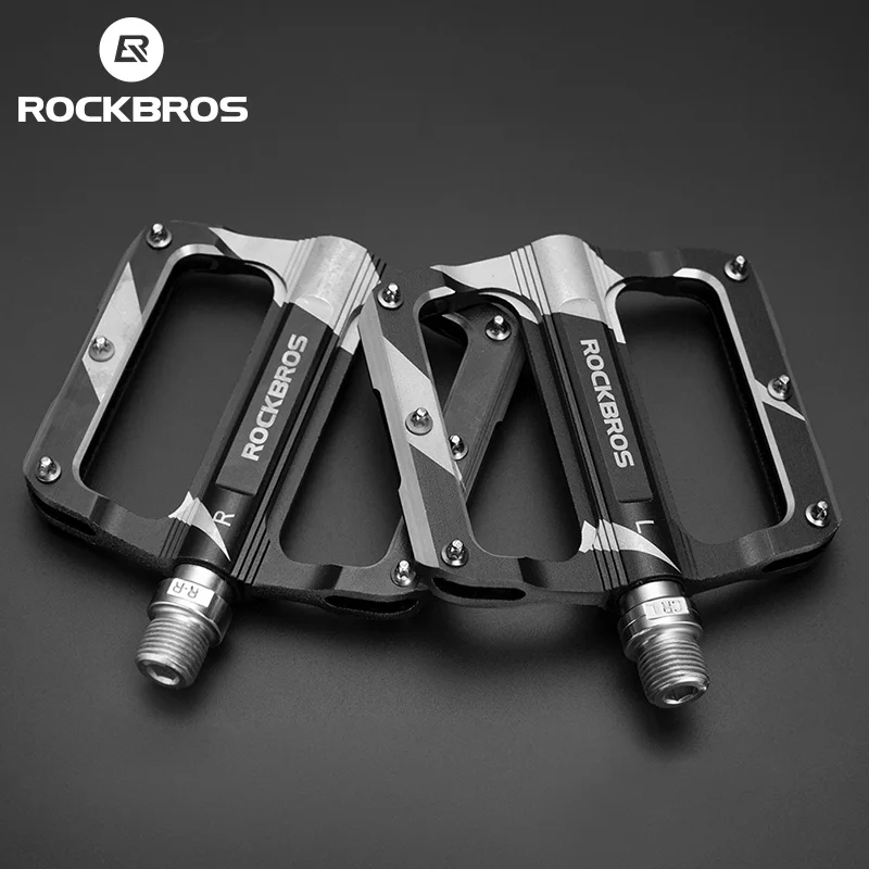 

ROCKBROS Bike Pedals Ultralight Effortless Aluminum Alloy Bearing Cycling Pedals Widen Non-slip Stable Firm Bicycle Accessories