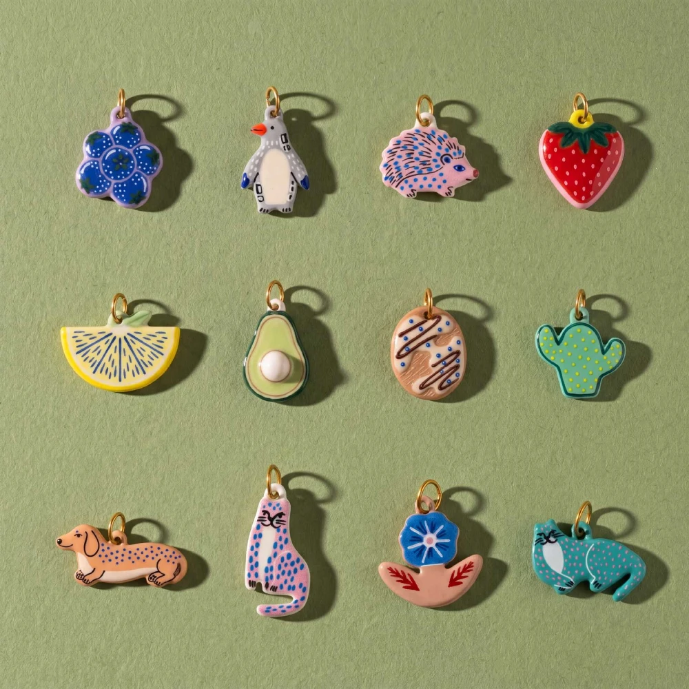 316 Edelstahl Wasserdicht Farbbeständig Frisch Niedlicher Kleiner Hund Igel Blume DIY Anhänger Charms für Schmuck