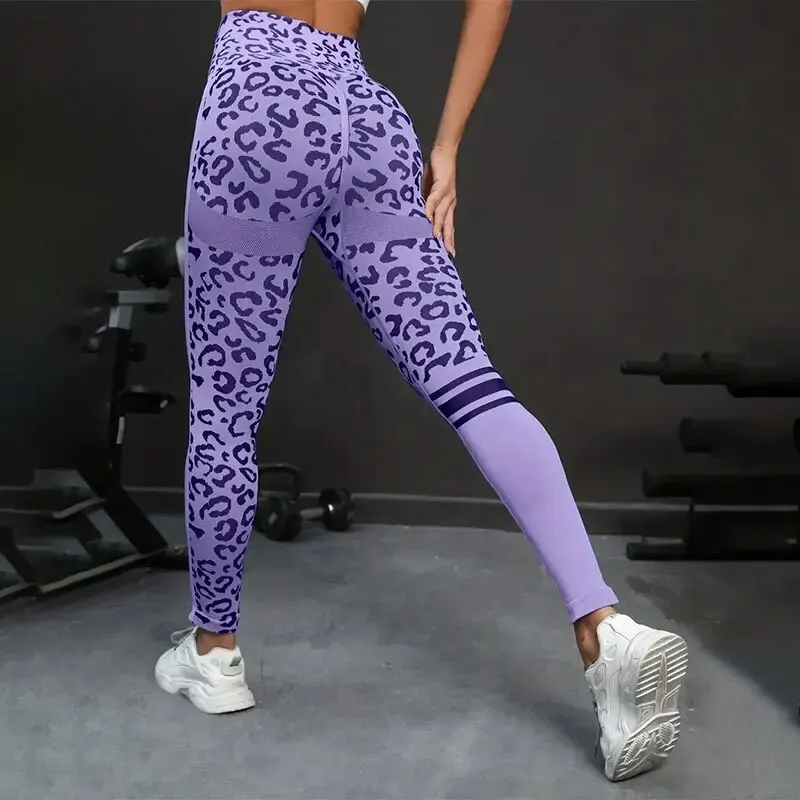 Leopard Print High Waist Stretch Fitness Leggings