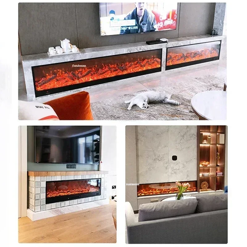 Embedded Fake Fire TV Fireplace European Living Room Decorative Cabinet Home Electronic Fireplaces Simulated Flame Heater N