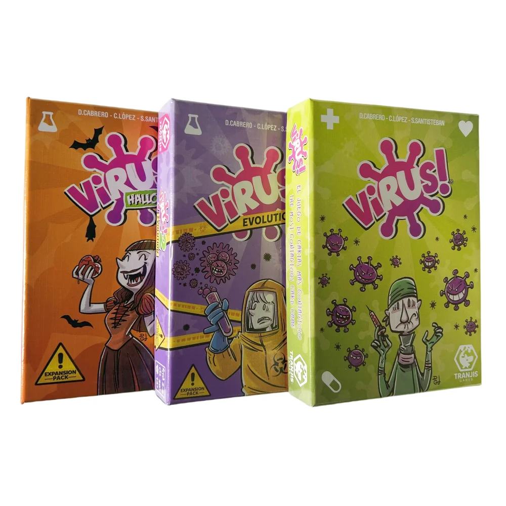 Virus Game Cards Fun Virus 1/2/3 Board Game Deck Spanish English French Edition Version For Party Playing Cards 1 Box board game