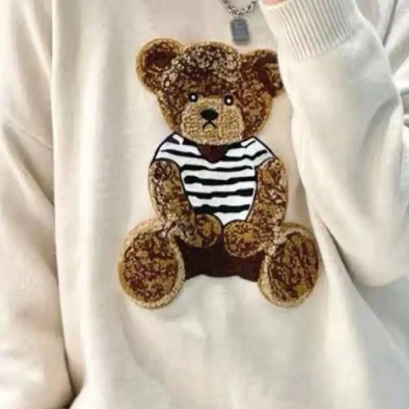 Towel Cute Bear Embroidery Patches Clothing Accessories