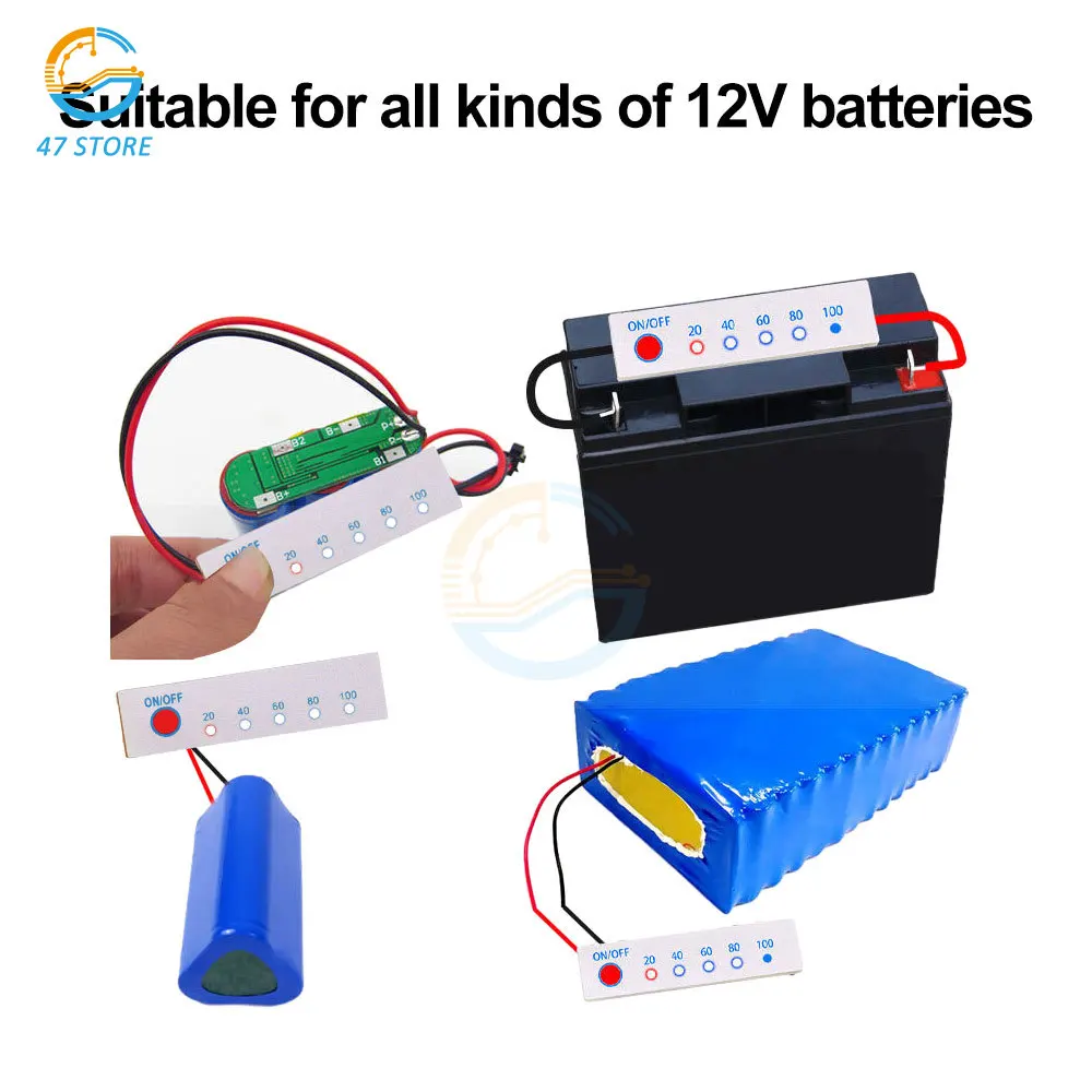 1S 3S 4S 18650 Lithium Battery Pack Battery Level Display Panel LED Percentage Indicator Tester Li-po Li-ion Capacity Indicator 6