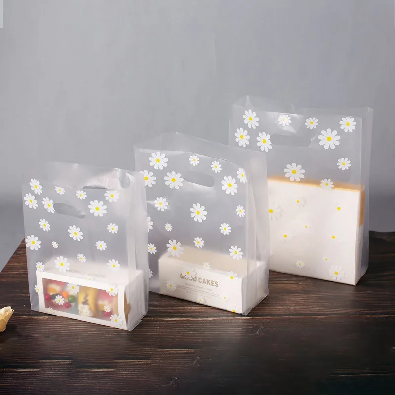 Plastic Daisy Flower Gift Shopping Bags for Wedding Party