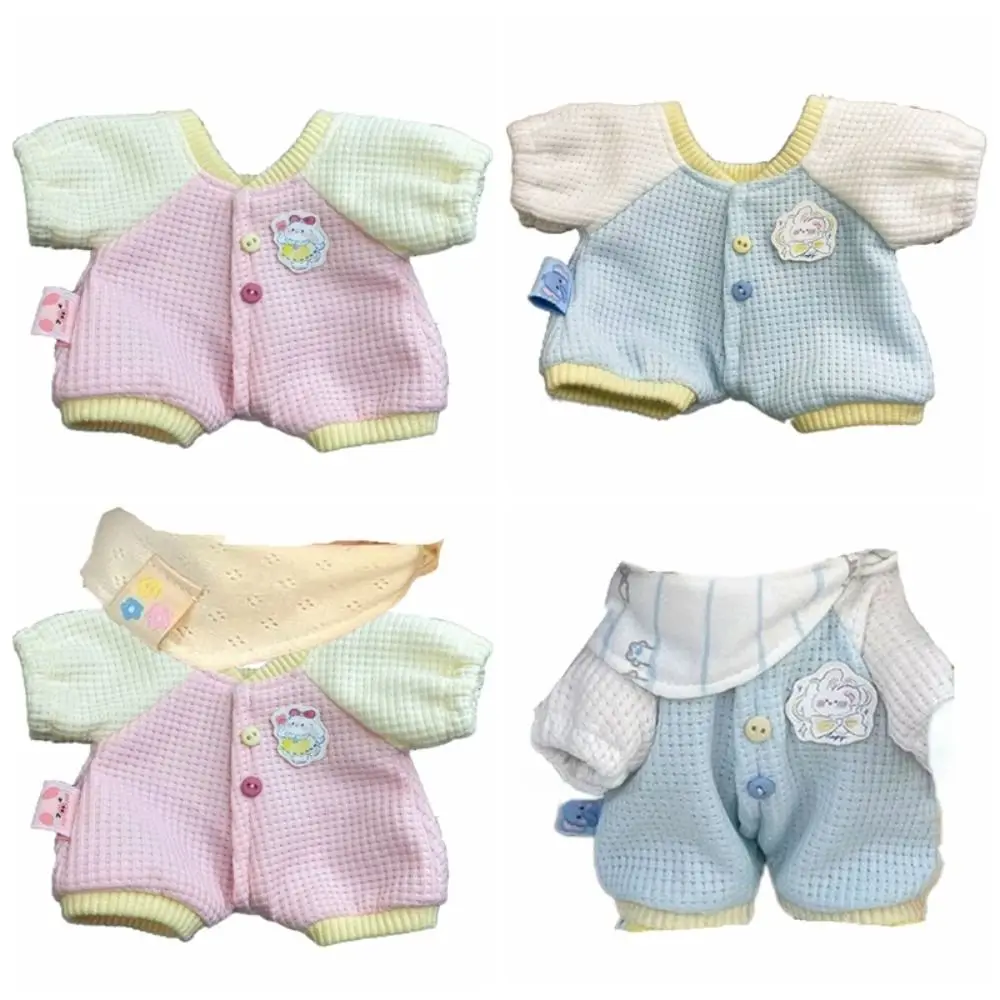 Jumpsuit 20cm Cotton Doll Clothes Rabbit Pattern Cartoon Cute Doll Clothes Dress Up Cute Cotton Doll's Clothes 20cm Cotton Doll