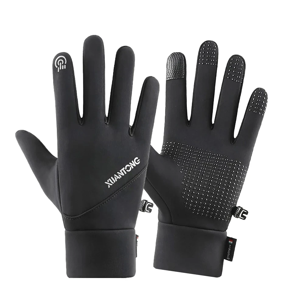 

KoKossi Skiing Gloves Cycling Waterproof Non-slip Running Mittens Thermal Fleece Men Sports Windproof Snowboard Snow Ski Gloves