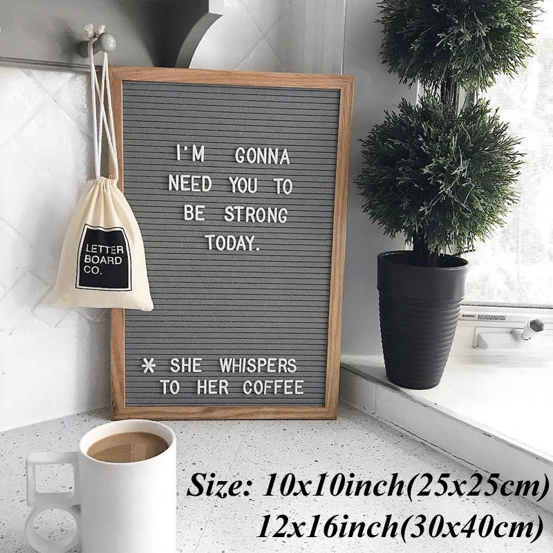 CreativeHandmadeFeltLetterBoardOakWoodMessageBoardWoodPhoto