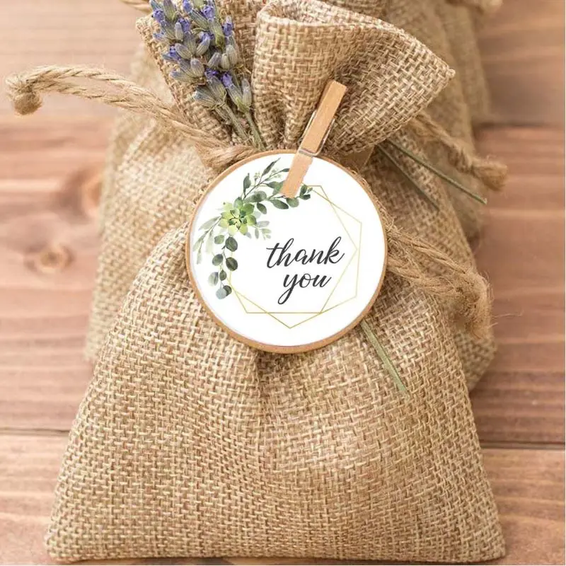 Thank You Stickers 500pcs/roll Plants Decals DIY Craft Project Adhesive Supplies
