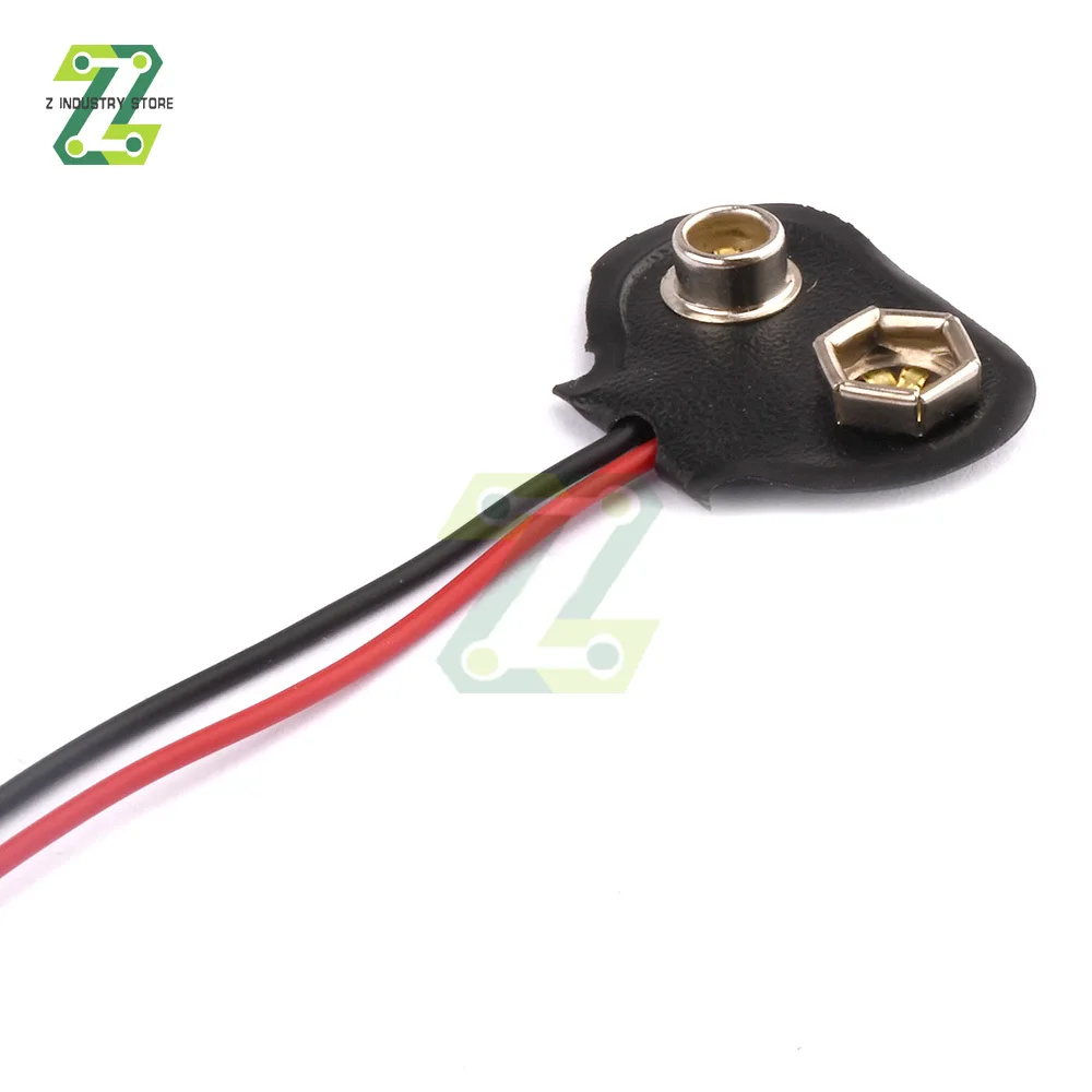9V Battery Power Connector Snap Clip Adapter 3PCS T-type 9V Dual Wire Holder Cable 9Volt 18cm Lead Socket Plug with Alligator alligator clips alligator clip adapter