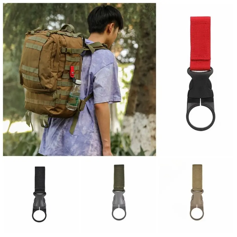 3 Moschettini Portabottiglia Con Fibbia – Supporto Per Cintura, Zaino, Bici – Campeggio, Trekking, Viaggi