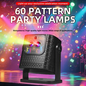 DJ Disco Laser Flash Luce da palcoscenico USB Controllo vocale Telecomando Compleanno Karaoke Decorazione natalizia Luce per feste a casa