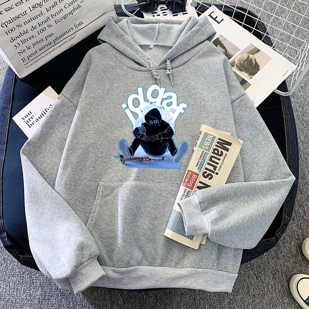 Serotonin Dreams IDGAF Hoodies BoyWithUke Singer Graphic Sweatshirts Winter Hooded Pullovers Sudaderas Men Women Hoodie Print 6