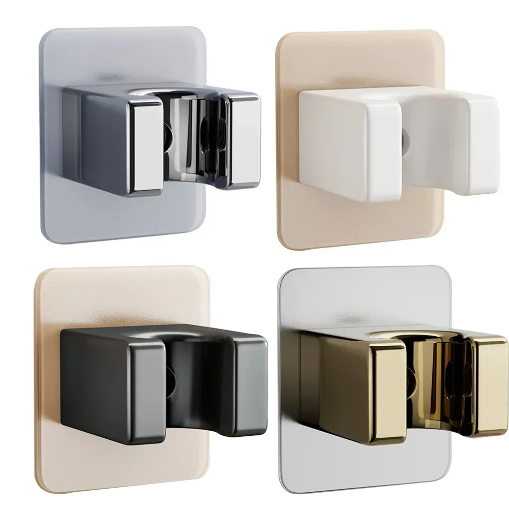 Shower Holder Handheld Showerhead Bracket Bathroom Wall Mount Bracket Adjustable Polished Punch-Free Shower Nozzle Fixed Base