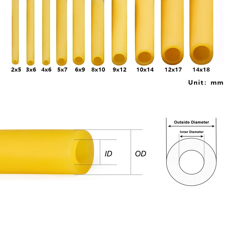 Rubber Tubing Rubber Tube Rubber Hose 1/3/5M Nature Latex Rubber Hoses 2 3 4 5 6 7 9 10 12 14 17 18mm High Resilient Elastic Surgical Medical Tube Slingshot Catapult