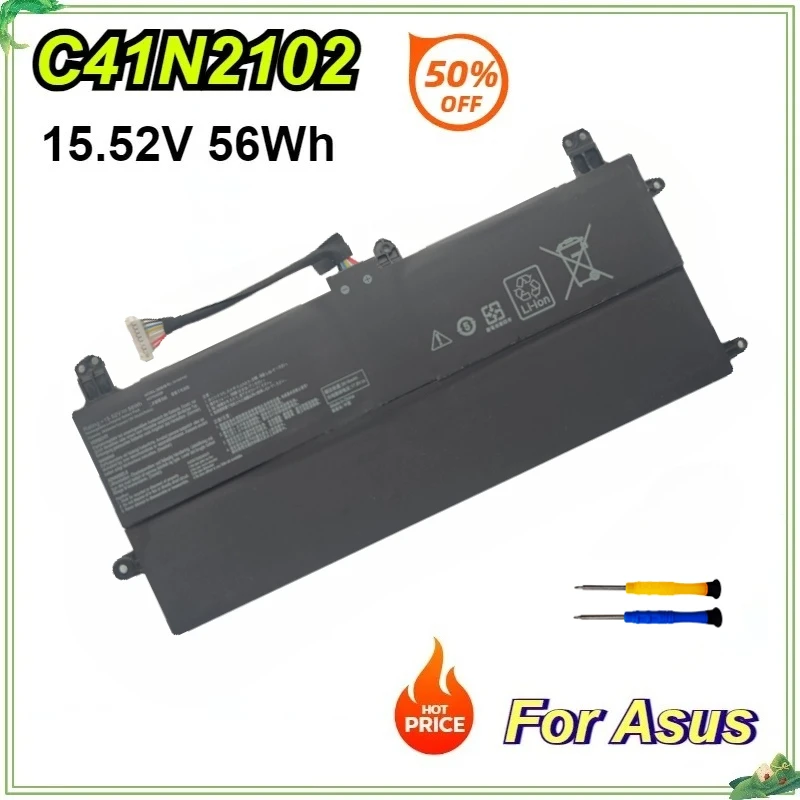NEW C41N2102 C41N202-1 56Wh Laptop Battery for Asus ROG Flow Z13 GZ301 NR2201 GZ301VF GZ301VI  GZ301VU GZ301VV Series Notebook