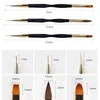 French Stripe Nail Art Liner Brush Set UV Gel Tips Ultra-thin Line Drawing Pen Dual End  Painting Brushes Manicure Tools 5