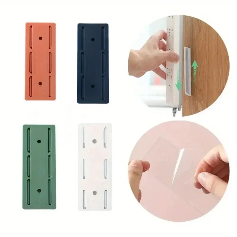Wall-Mounted Power Strip Holder  Self-Adhesive Desktop Socket Fixer with Easy Installation and Space-Saving Design 6