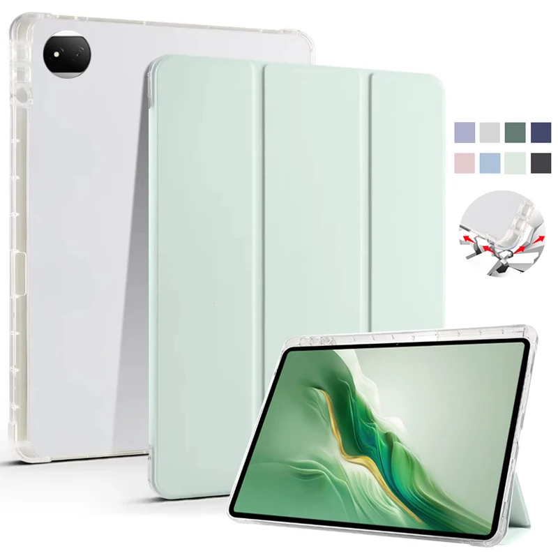 HONOR MatePad 2 ホワイト カバー付き For Honor Magic Pad 2 Case with Pencil Holder PU Leather Soft Back