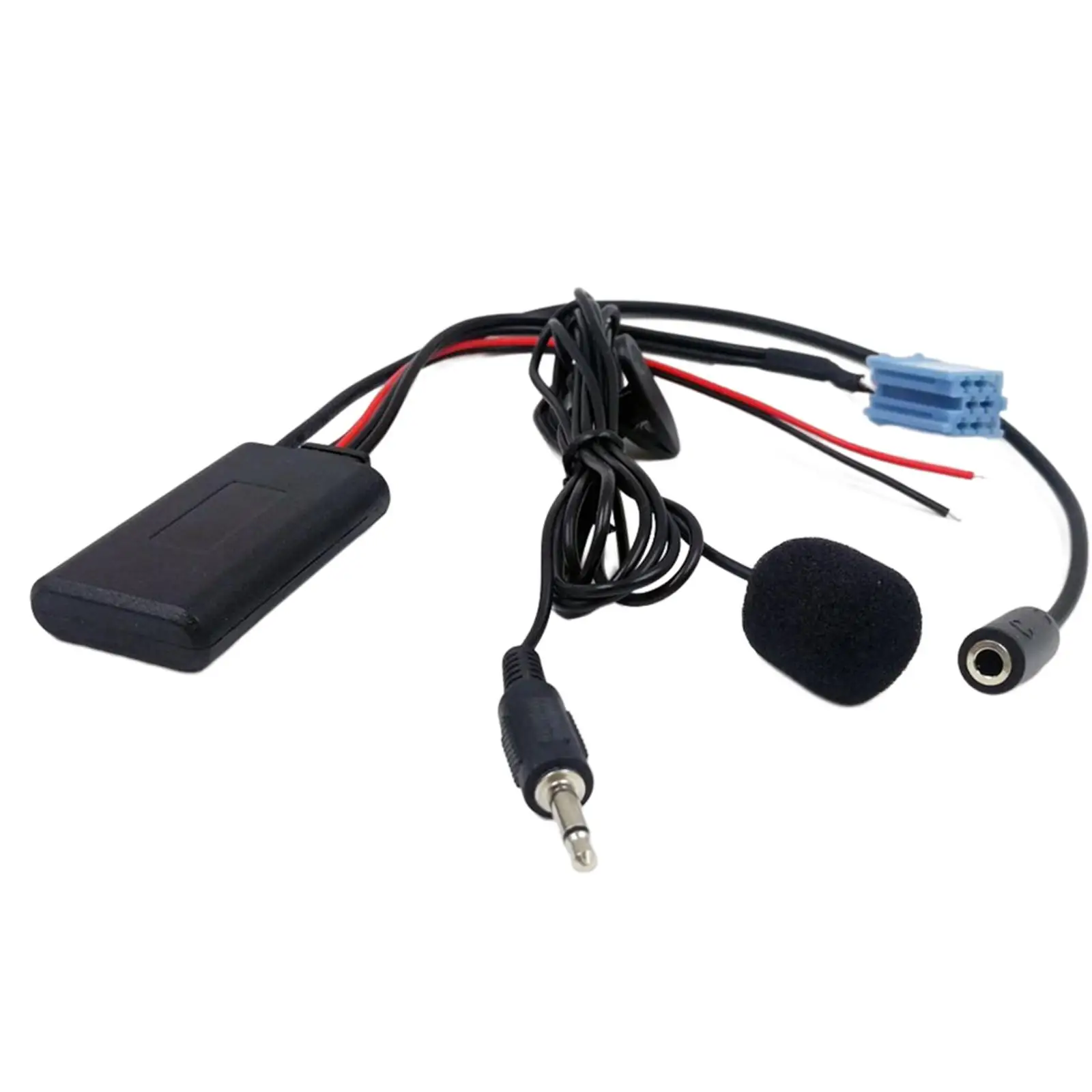 Câble auxiliaire rétractable avec microphone pour autoradio, Audio  embarquée