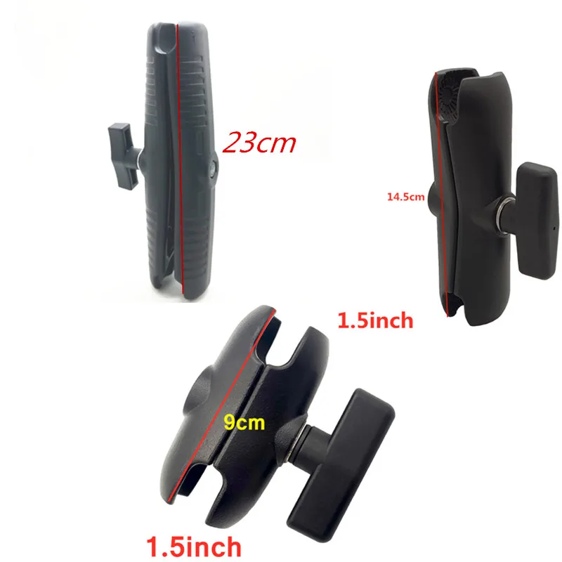 Comprimento da Liga de Alumínio Duplo Soquete Braço para Ram com 1.5 Polegada Bola Base Montagem da Motocicleta Câmera Extensão Braço - Image 3