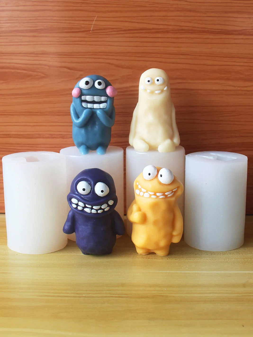 Kindertag Geschenke Erde Monster handgemachte Kerzen form Haupt dekoration Silikon form lustige Dekompression Halloween Entertainme – Detail 6