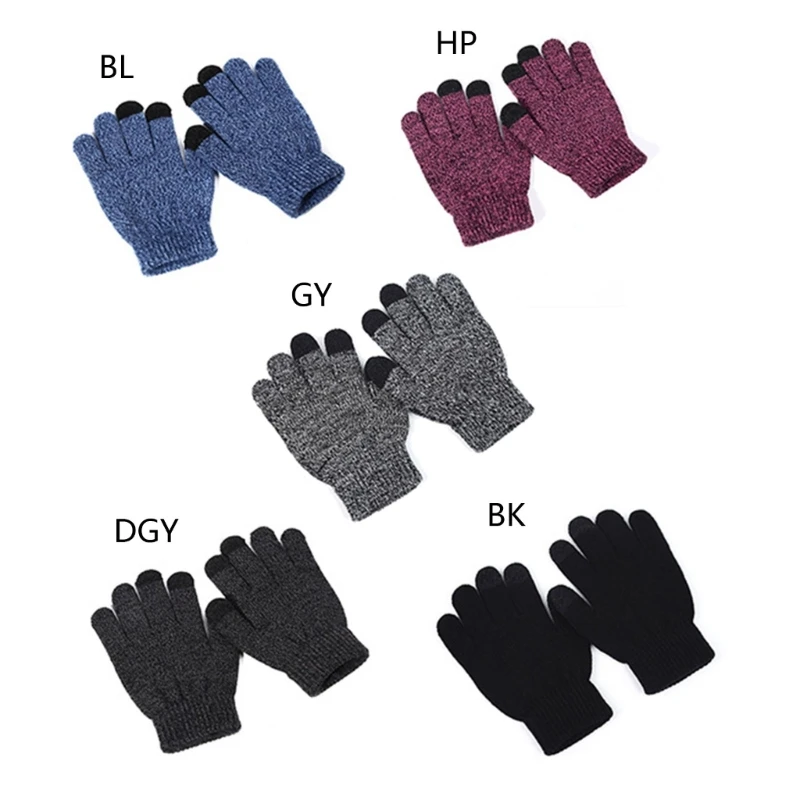

Kids Winter Gloves Wear-resistant Touchscreened Mittens Warm Soft Lining Gloves Comfortable Knit Glove Outdoor Essential X90C