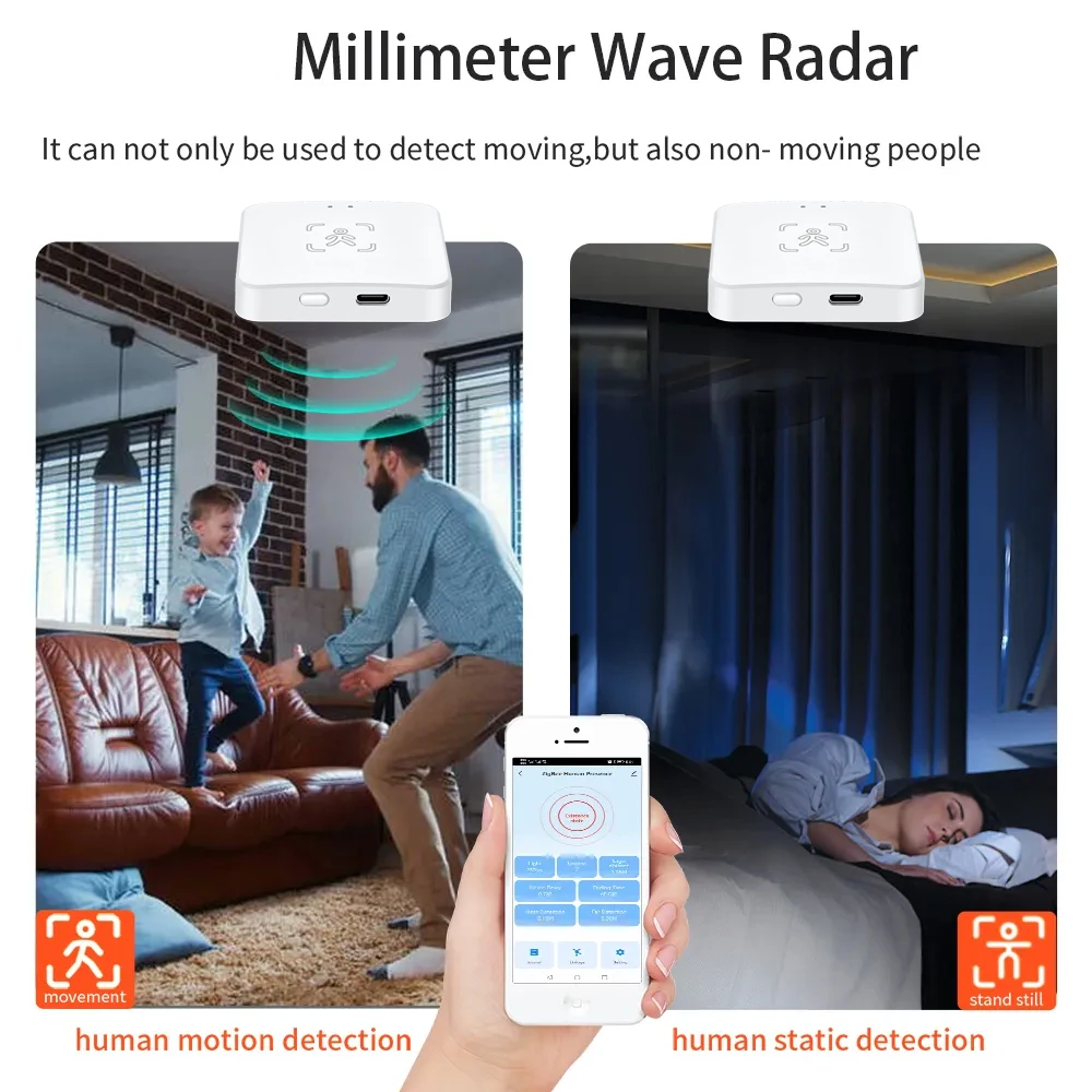 Zigbee Human Presence Detector Smart Human Body PIR Sensor Radar DetectorMotion