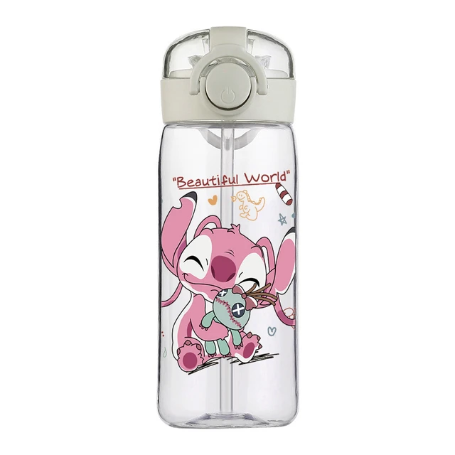 400ml Disney Stitch Cup Clear Brand High Quality Water Bottle Outdoor Sport  Leak Proof Cute Plastic School Water Bottle For Kids - Family Matching  Outfits - AliExpress