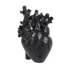 Black White Heart Shaped Vase Retro Art Flower Arrangement Home Decor Living Room Desktop Decoration Resin Crafts Nordic Vase 4