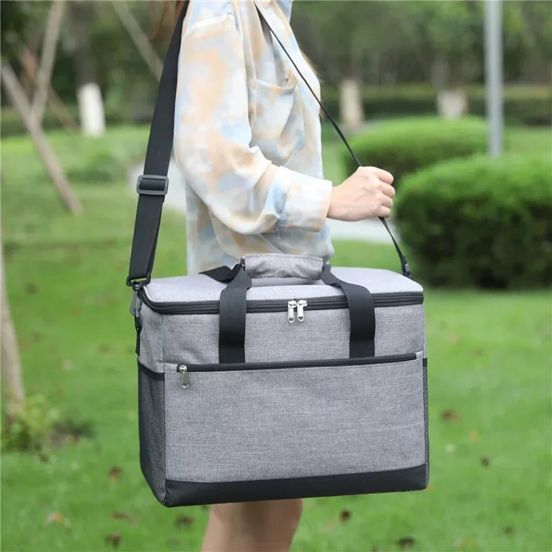 Fashion Large Capacity Leakproof Lunch Cooler Bags for Women Men Outdoor Travel Picnic Thermal Insulation Bag Box