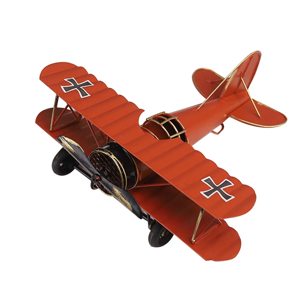 

Abaodam Home Decor Iron Metal Plane Models Handicraft Photo Props Airplane Model Desktop Ornament Birthday Gift Vintage Decor