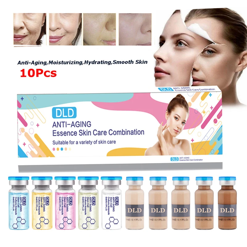 

10 vials Korean Facial Skin Care Essence BB Cream Glow Beginner Starter Kit Whitening Skin Brightening Liquid Foundation Cosmeti