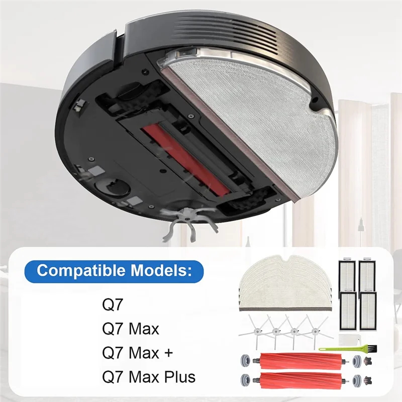 

Сменная роликовая щетка, боковые щетки, фильтры нера, совместимые с Roborock Q7 Max Q7 Max + аксессуары для пылесоса