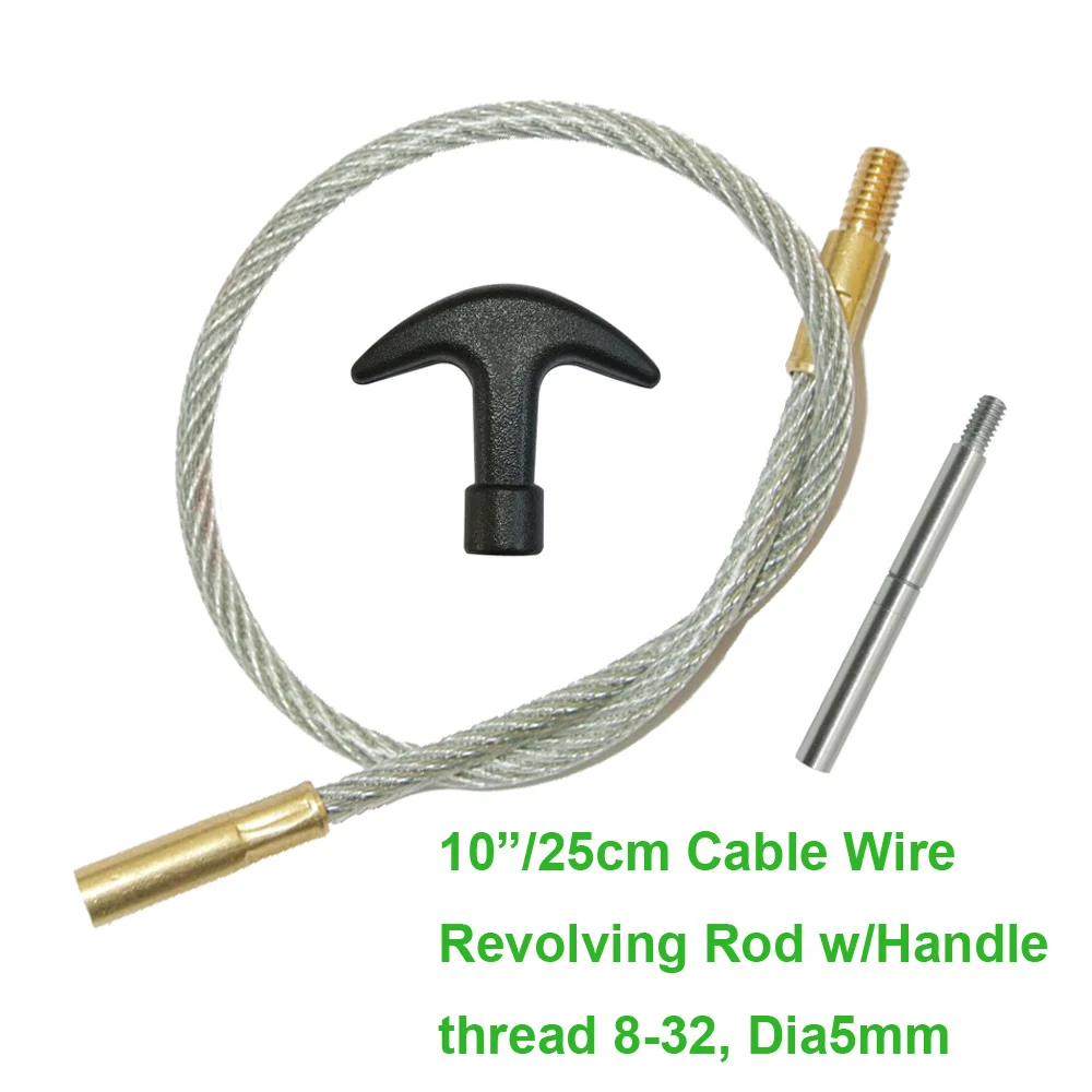 Green World 46" 39" 24" 10" Pull Through Cabel Clean Gun Tool fit .17cal-12ga barrel gun cleaning brush