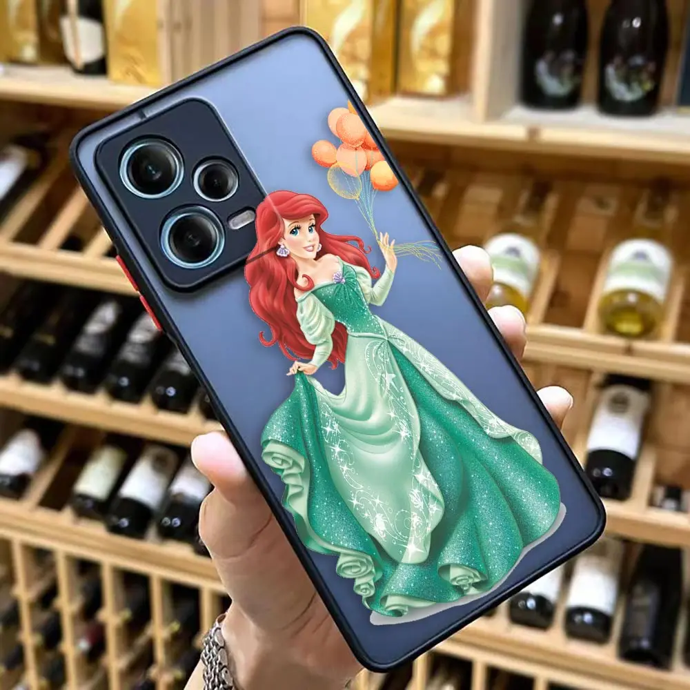 thumbnail image 1 of Matte Case for Redmi NOTE 12 11 10 11S 10S 9 9S 9T 8 7 6 5 4 3PRO PLUS 4G 5G Case Funda Coque Capa Shell Anime Mermaid Princess, 1 of 5