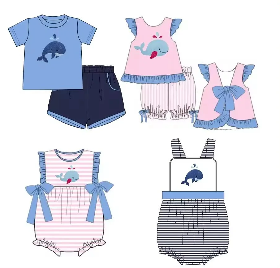 

Girls Baby Clothes Cartoon Animal Print Short Sleeve Set Children's Sets Boutique Clothing Wholesale Boys outfits set