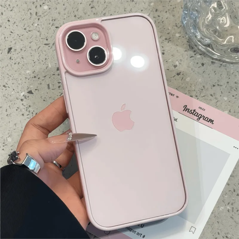Luxury Clear Candy Color Case For iPhone 16 16E 15 14 Plus 13 12 11 Pro Max Shockproof Bumper Protective Cover Phone Accessories 3