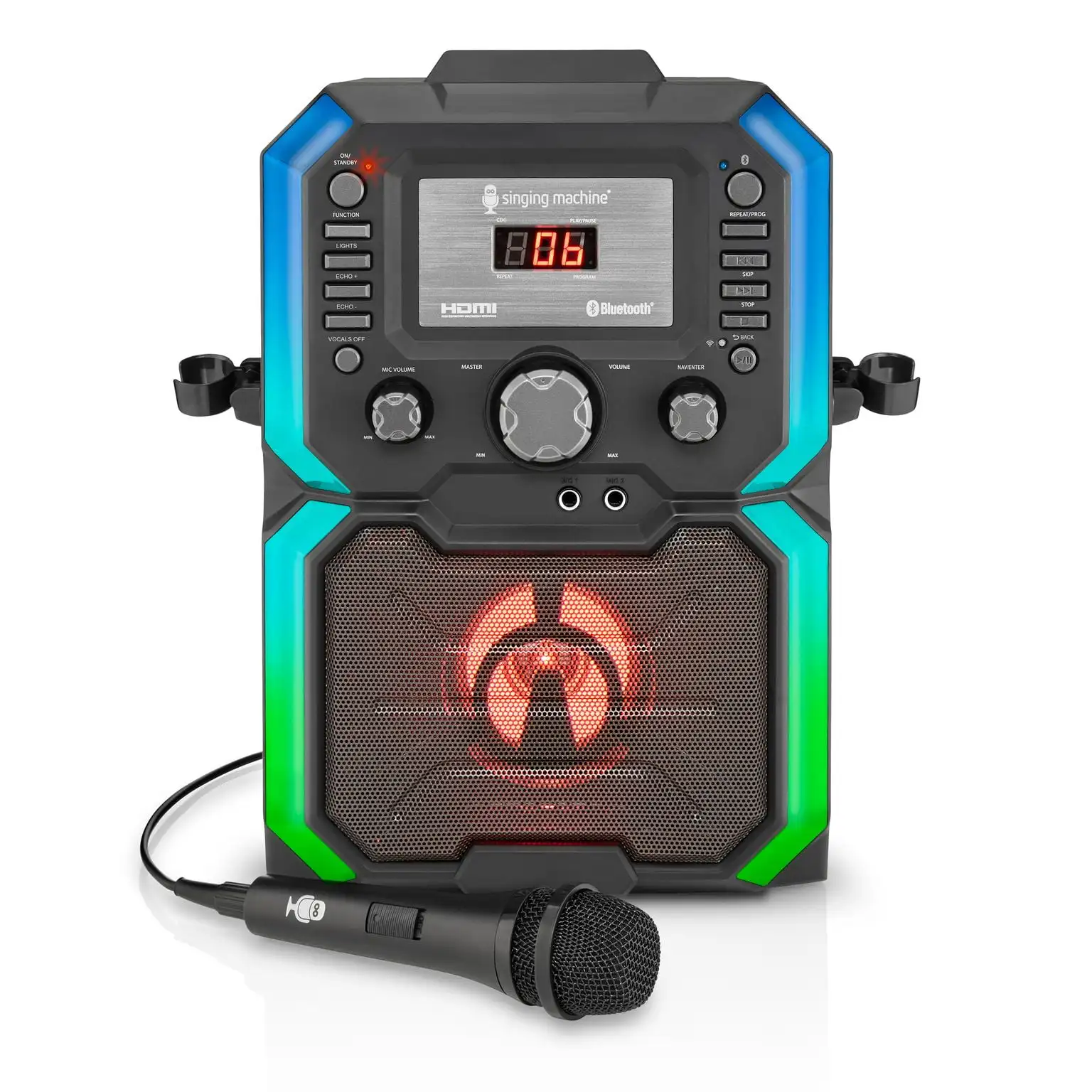 

Singing Machine SingCast K-Box Karaoke Stand Alone Machine with LED Lights, SMC273, Black
